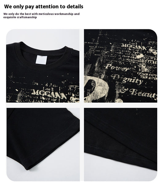 Men's And Women's Letter Printing Casual Couple's Tops