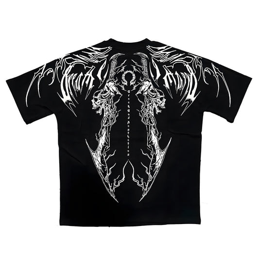 American Printed Sports Fitness Cotton Short Sleeve