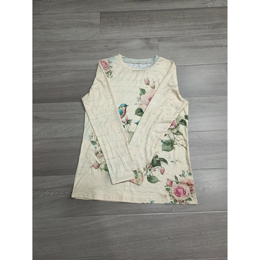 Adult Lady Like Woman Style Floral Socialite Loose Women's Top