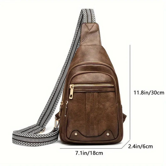 Sling Bag Crossbody Bags For Women, Fanny Packs For Women Chest Bag For Work Shopping Pack Crossbody Purse , Brown, Small, Sling Bag