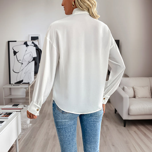 Fashionable Trendy Sequined Long-sleeved Women's Fashion Shirt