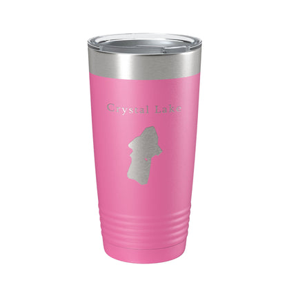 Crystal Lake Map Tumbler Travel Mug Insulated Laser Engraved Coffee Cup California 20 oz-11
