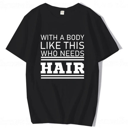 Plus Size Men's Cotton Short-sleeved Summer English Letter Printed T-shirt Top Men