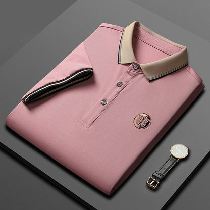 Short Sleeve Men's Lapels Fashion Brand Clothes