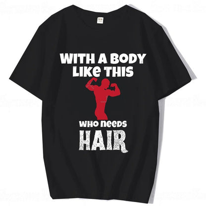 Plus Size Men's Cotton Short-sleeved Summer English Letter Printed T-shirt Top Men