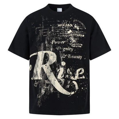 Men's And Women's Letter Printing Casual Couple's Tops