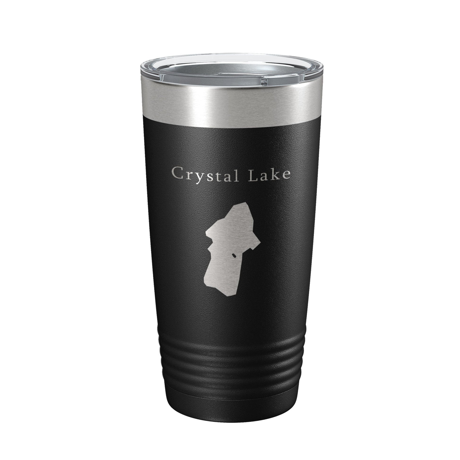 Crystal Lake Map Tumbler Travel Mug Insulated Laser Engraved Coffee Cup California 20 oz-0