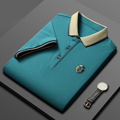 Short Sleeve Men's Lapels Fashion Brand Clothes