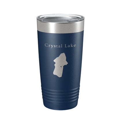 Crystal Lake Map Tumbler Travel Mug Insulated Laser Engraved Coffee Cup California 20 oz-2