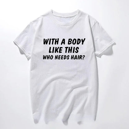 Plus Size Men's Cotton Short-sleeved Summer English Letter Printed T-shirt Top Men