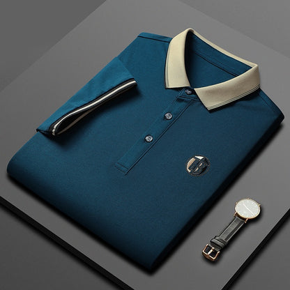 Short Sleeve Men's Lapels Fashion Brand Clothes