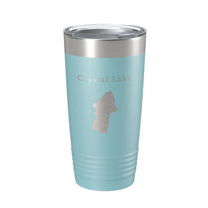 Crystal Lake Map Tumbler Travel Mug Insulated Laser Engraved Coffee Cup California 20 oz-13