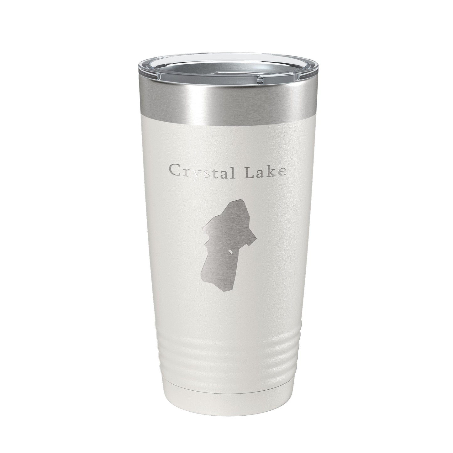 Crystal Lake Map Tumbler Travel Mug Insulated Laser Engraved Coffee Cup California 20 oz-1