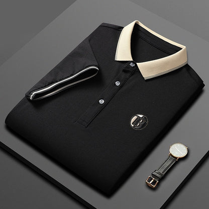 Short Sleeve Men's Lapels Fashion Brand Clothes